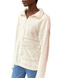 Louis Vuitton Ivory Logo Pocket Quarter Zip Sweater - S
