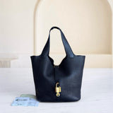 Hermes Picotin 22 - Noir Clemence Golden Hardware