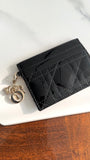Christian Dior Black Patent Cannage  Holder