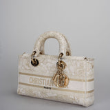 Christian Dior Lady D-Joy Bag in Beige Canvas