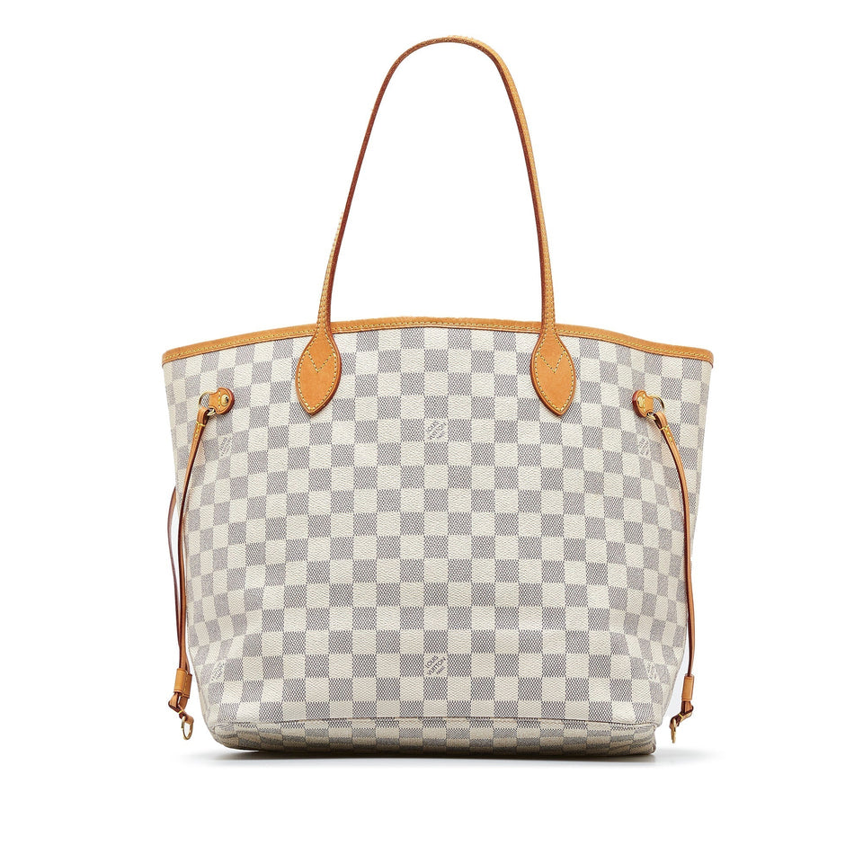 Louis Vuitton Neverfull MM Damier Azur Canvas Tote