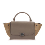Trapeze Leather Satchel Brown
