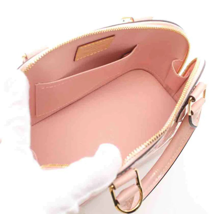 Louis Vuitton Light Pink Vernis Monogram Alma BB Handbag