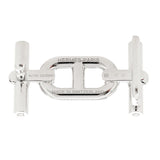 Hermes Swift Epsom 18K White Gold Diamond 13mm Ancre Belt 85 34 Black Gold