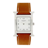 Hermes Stainless Steel Epsom 26mm Heure H Hour Quartz Watch  Gold