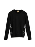 Luxury Burberry WoMen's Check Wool Knit Top Black