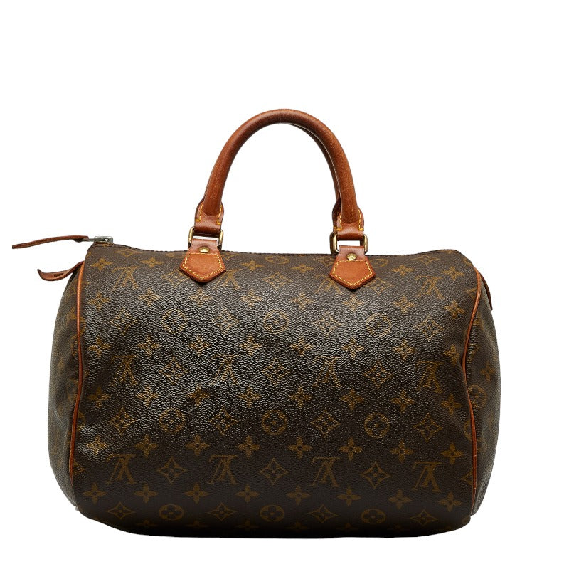 Louis Vuitton Monogram Handbag Brown PVC Leather Louis Vuitton