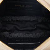 Saint Laurent- Mini Chain Shoulder Bag Beige Gold Leather