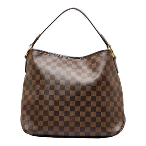 Louis Vuitton Damier Full-PM Shoulder Bag Brown PVC Leather Louis Vuitton