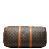 Louis Vuitton Monogram Keepall 50 Boston Bag Brown PVC Leather Louis Vuitton