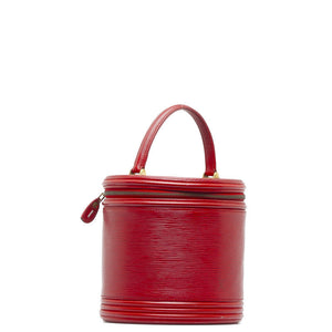 Louis Vuitton Epi Cannes Handbag Vanity Bag Castilian Red