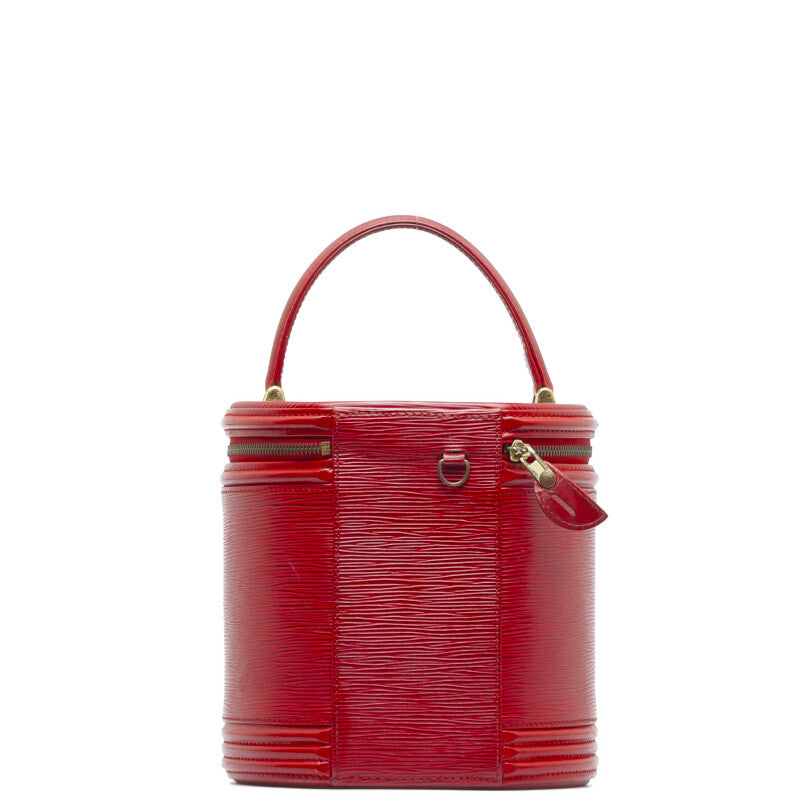 Louis Vuitton Epi Cannes Handbag Vanity Bag Castilian Red