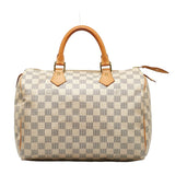 Louis Vuitton Damier Azur Handbag White PVC Leather Louis Vuitton
