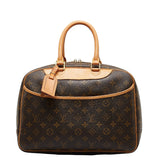 Louis Vuitton Monogram Handbag Leather Brown