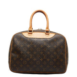 Louis Vuitton Monogram Handbag Leather Brown