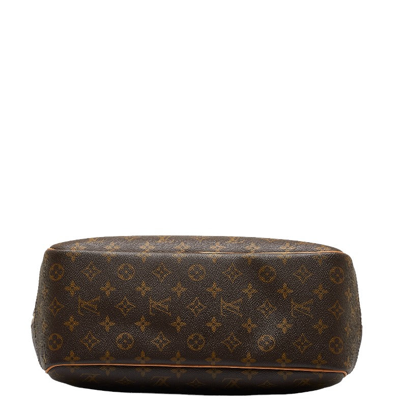 Louis Vuitton Monogram Handbag Leather Brown