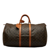 Louis Vuitton Monogram Keepall 55 Boston Bag Travel Bag Brown PVC Leather Louis Vuitton