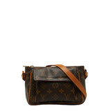 Louis Vuitton Monogram Vivacité PM Diagonal Shoulder Bag Brown