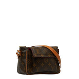 Louis Vuitton Monogram Vivacité PM Diagonal Shoulder Bag Brown