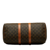 Louis Vuitton Monogram Keepall 45 Boston Bag Brown PVC Leather Louis Vuitton