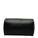 Louis Vuitton Epi Handbag Boston Bag Noir Black Leather Louis Vuitton