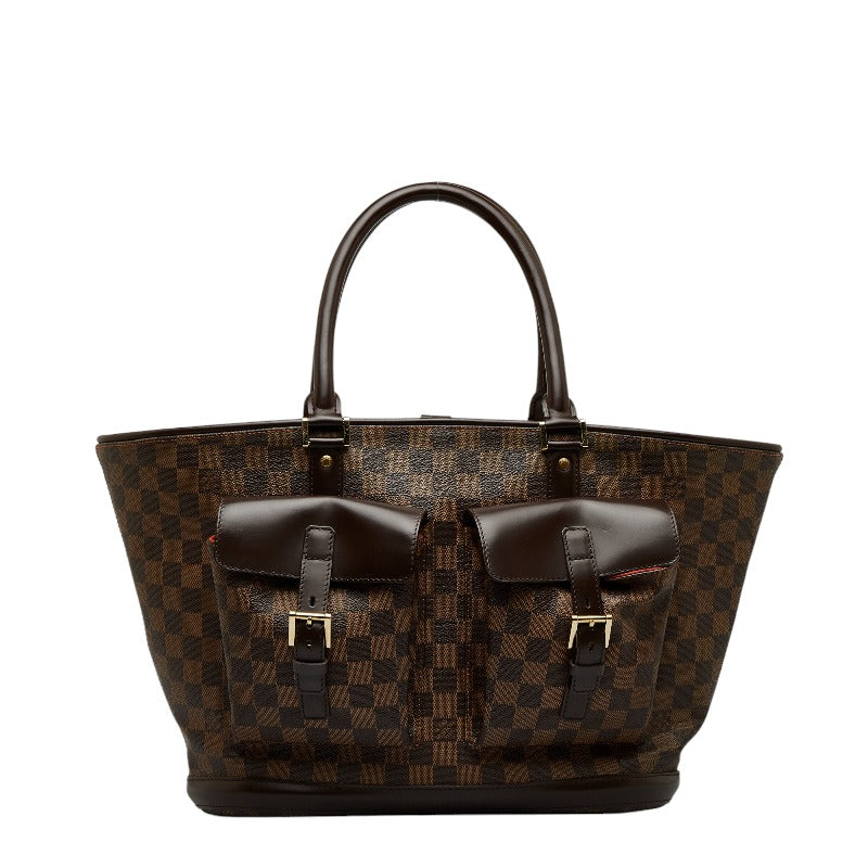 Louis Vuitton GM Handbag Brown PVC Leather Louis Vuitton