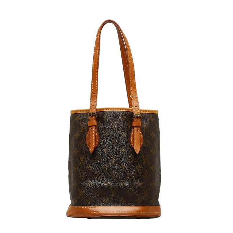 Louis Vuitton Monogram Petit Bucket PM Tote Bag Shoulder Bag