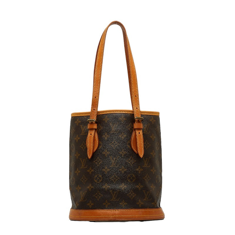 Louis Vuitton Monogram Petit Bucket PM Tote Bag Shoulder Bag