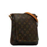 Louis Vuitton Monogram Mtte Salsa Long Shoulder Bag Brown PVC Leather Louis Vuitton
