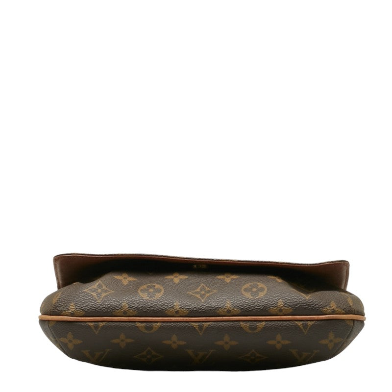 Louis Vuitton Monogram Shoulder Bag Leather Brown