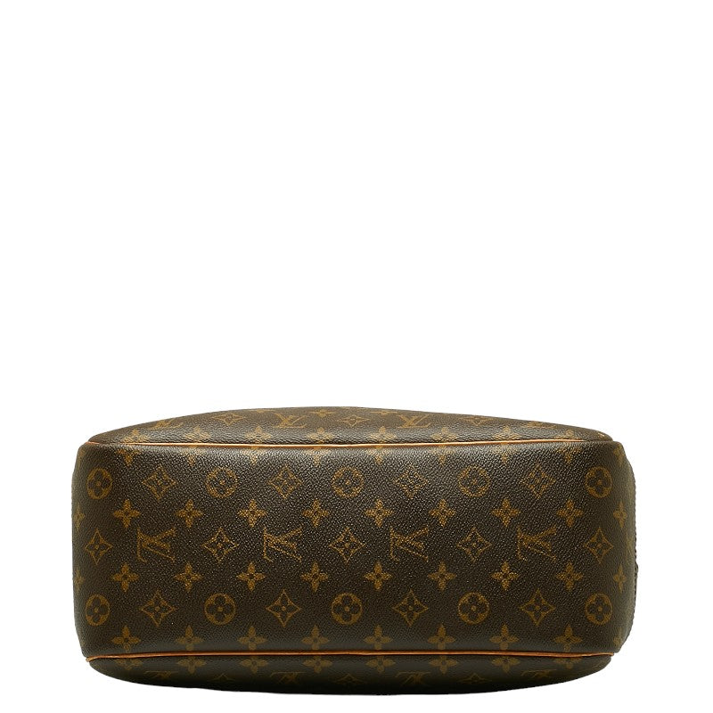 Louis Vuitton Monogram Deauville Handbag Brown PVC Leather Louis Vuitton