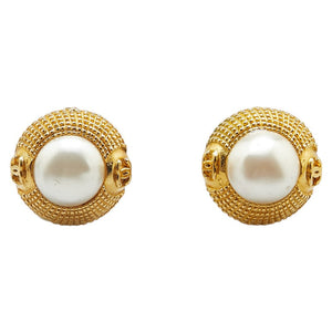 Chanel Coco Mark Pearl Earrings