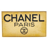 Chanel Gold Plated Logo Plate Brooch