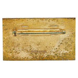 Chanel Gold Plated Logo Plate Brooch