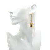 Chanel Coco Mark Perfume Bottle Earrings