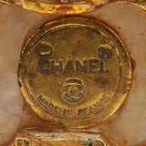 Chanel Gold Plated Coco Mark Faux Pearl Earrings