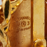 Chanel Coco Mark Wheat Motif Round Earrings