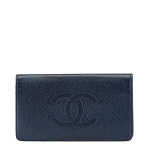 Chanel Coco Mark Caviar Skin Long Wallet