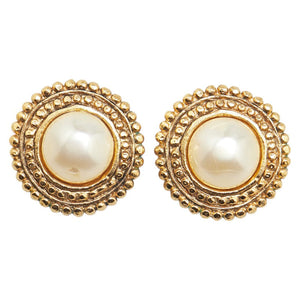 Chanel Vintage Round Earrings
