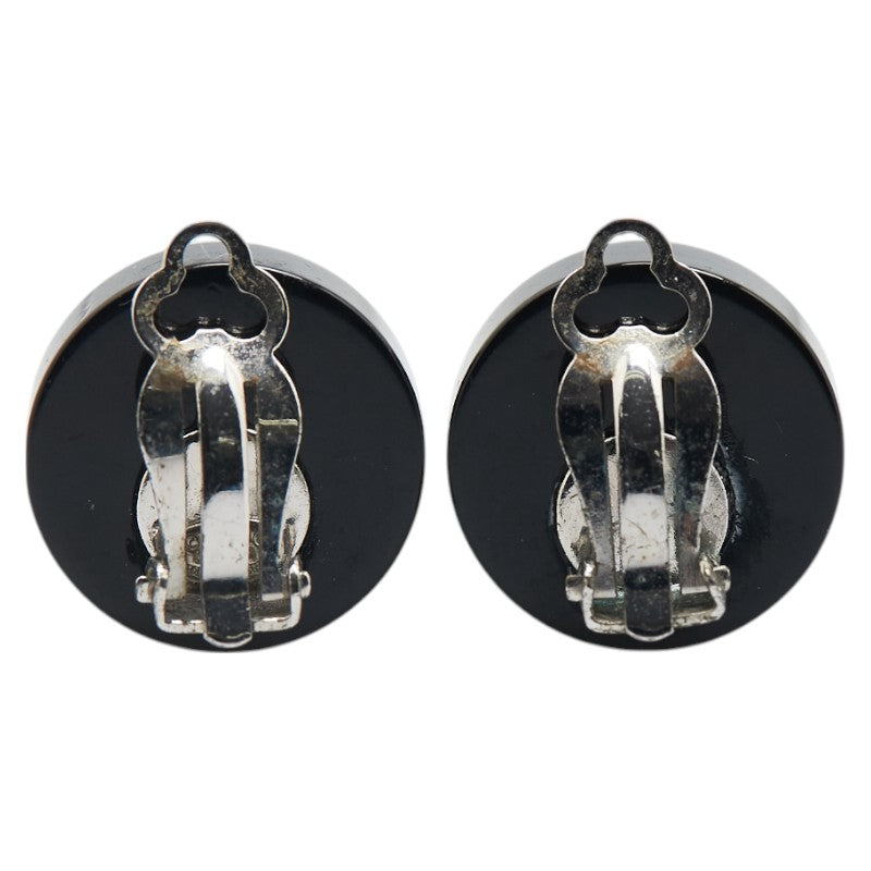 Chanel Coco Mark Rhinestone Heart Earrings