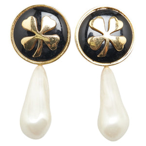 Chanel Round Clover Earrings