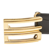 Dior CD Buckle Croco Embossed Leather Belt