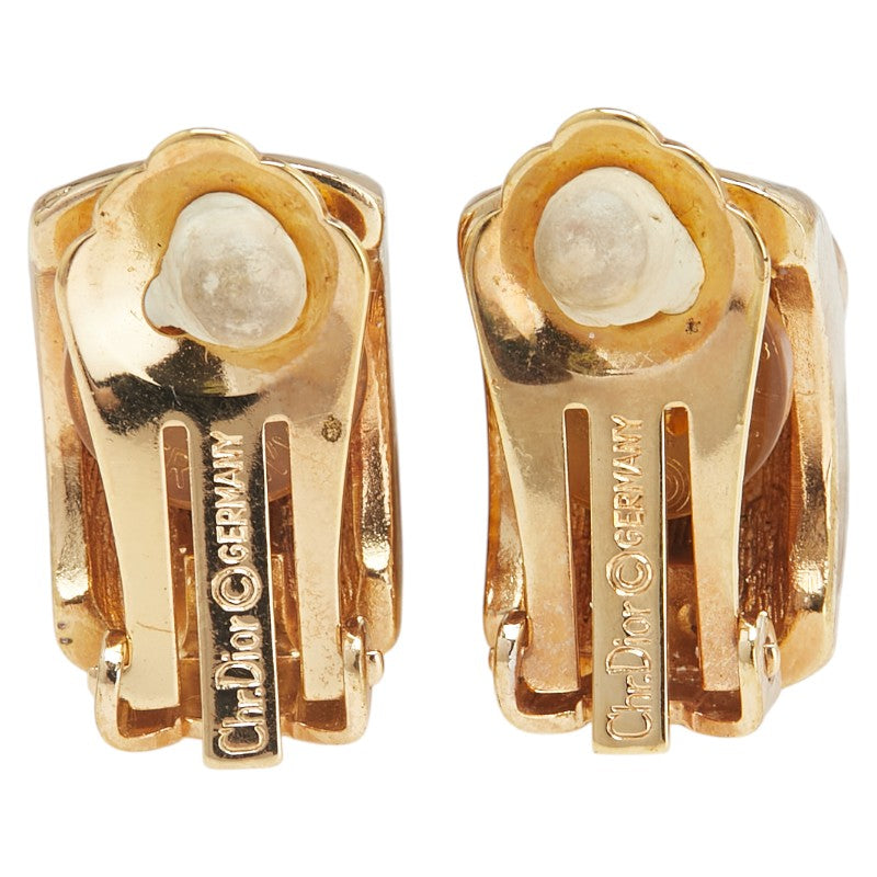 Dior CD Logo Rhinestone Earrings