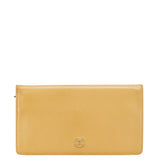Chanel Coco Button Leather Long Wallet