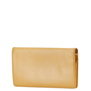 Chanel Coco Button Leather Long Wallet