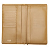 Chanel Coco Button Leather Long Wallet