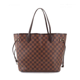 Louis Vuitton Damier Neverfull MM Tote Bag Ebene Cerise Brown Gold Hardware