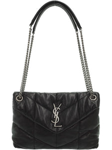 Saint Laurent- Paris Monogram Chain Shoulder Bag Black