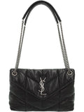 Saint Laurent- Paris Monogram Chain Shoulder Bag Black