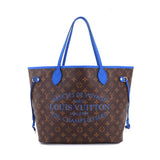 Louis Vuitton Monogram Ikat Flower Neverfull MM Tote Bag Grand Blue